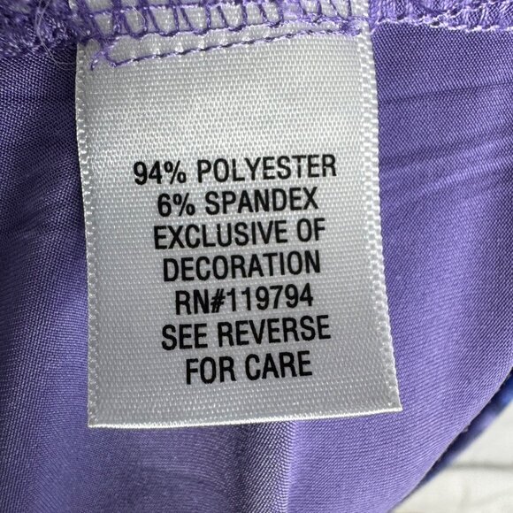 VTG Y2K Apt.‎ 9 Purple Paisley Kaleidescope BabyDoll Dress Metal Bull Ring Sz M - Picture 8 of 11